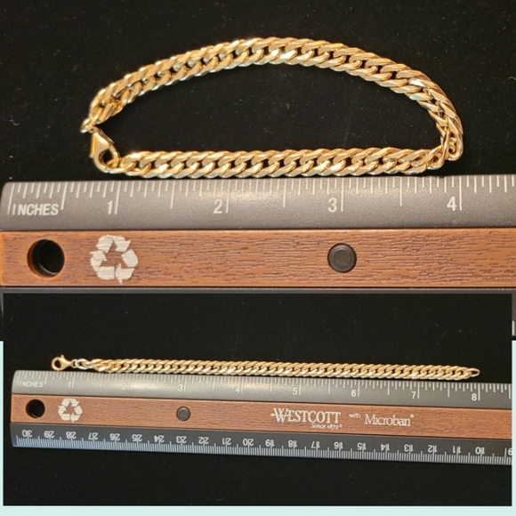 14KT YELLOW GOLD CUBAN BRACELET - Picture 5 of 9